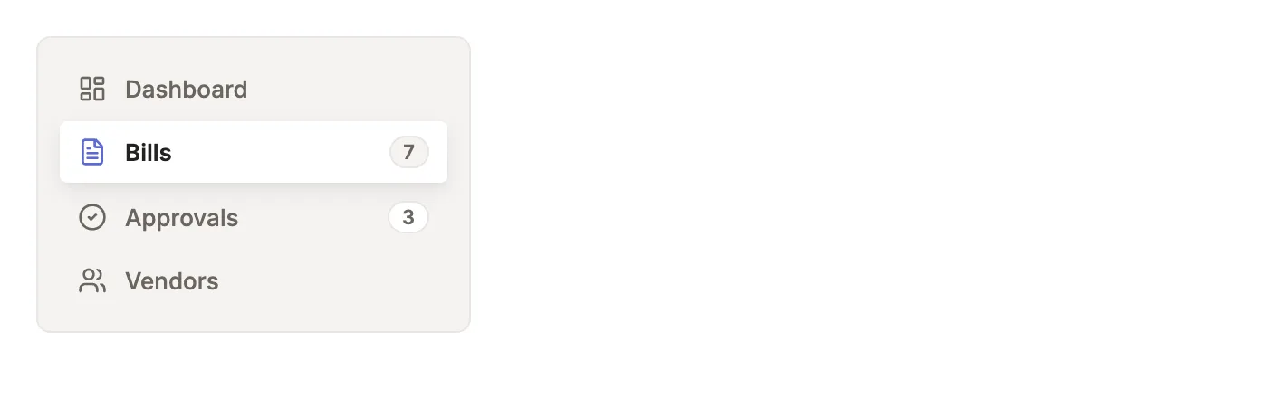 Sidebar nav